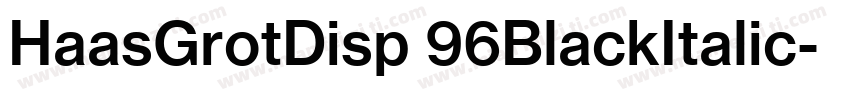 HaasGrotDisp 96BlackItalic字体转换